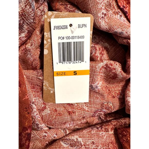 Mason & Belle Button & Loop Closure Tunic Rustic Floral size S - Picture 9 of 10